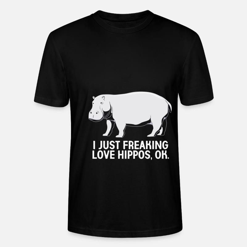 Nilpferd - Stanley/Stella Unisex Bio-T-Shirt CRAFTER - Schwarz