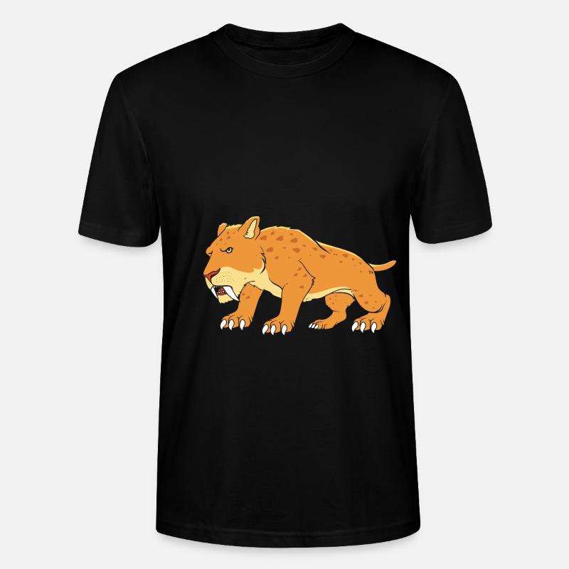 Säbelzahntiger - Stanley/Stella Unisex Bio-T-Shirt CRAFTER - Schwarz