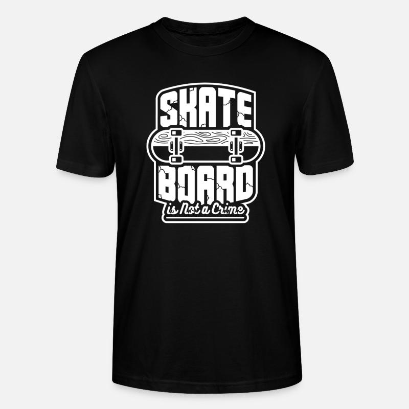 Skateboard - Skaterdesign - Geschenkidee - Stanley/Stella Unisex Bio-T-Shirt CRAFTER - Schwarz