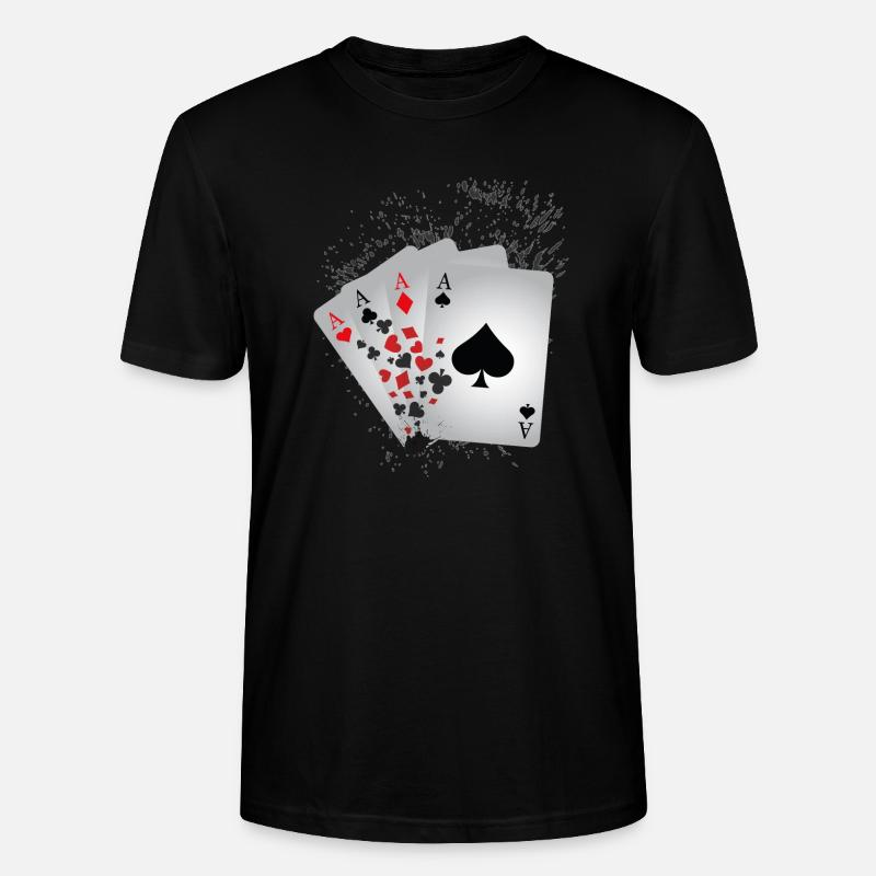 4 Aces - Stanley/Stella Unisex Bio-T-Shirt CRAFTER - Schwarz
