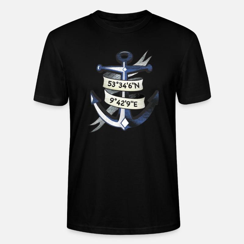 Comic Anker - Stanley/Stella Unisex Bio-T-Shirt CRAFTER - Schwarz