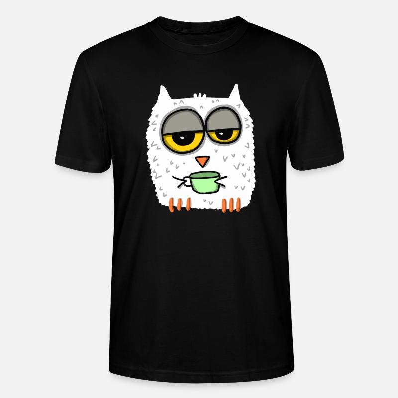 müde Eule - Stanley/Stella Unisex Bio-T-Shirt CRAFTER - Schwarz
