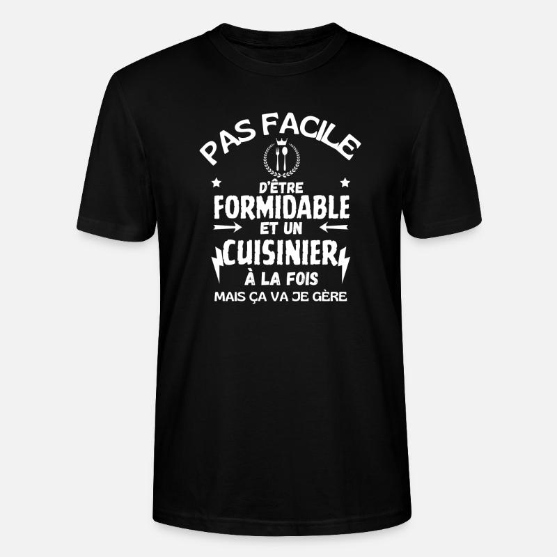 GROSSARTIGER KOCH - Stanley/Stella Unisex Bio-T-Shirt CRAFTER - Schwarz