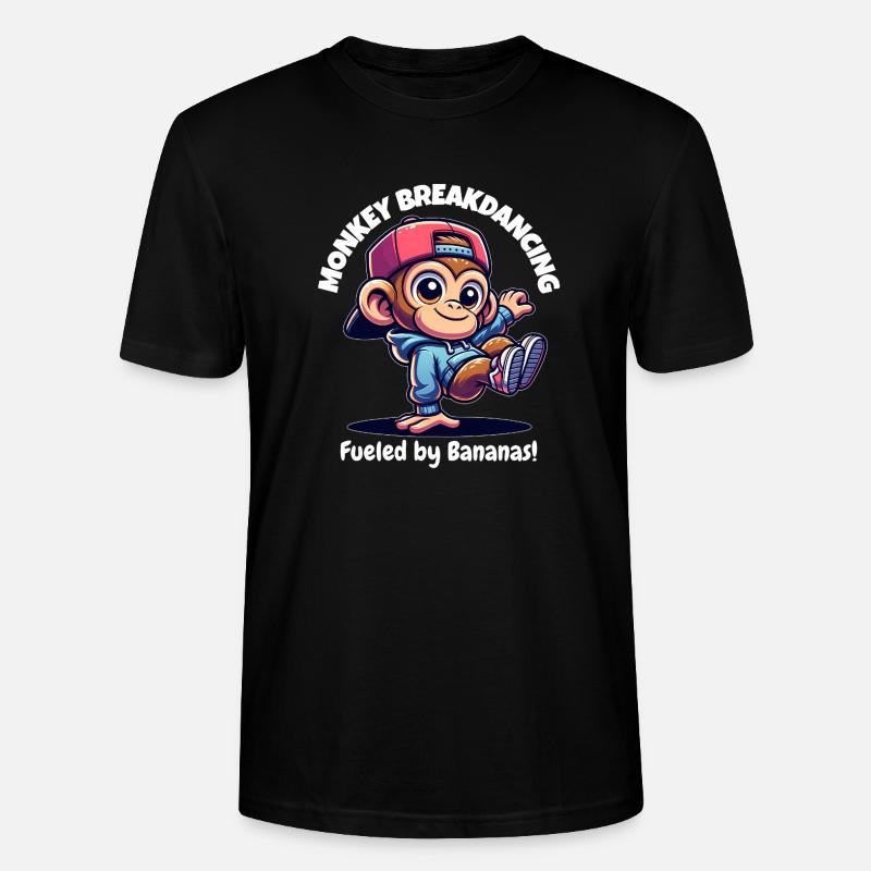 Affen-Breakdancer - Stanley/Stella Unisex Bio-T-Shirt CRAFTER - Schwarz