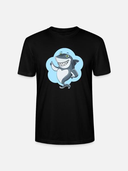 funny shark - Stanley/Stella CRAFTER Unisex Organic T-Shirt - black
