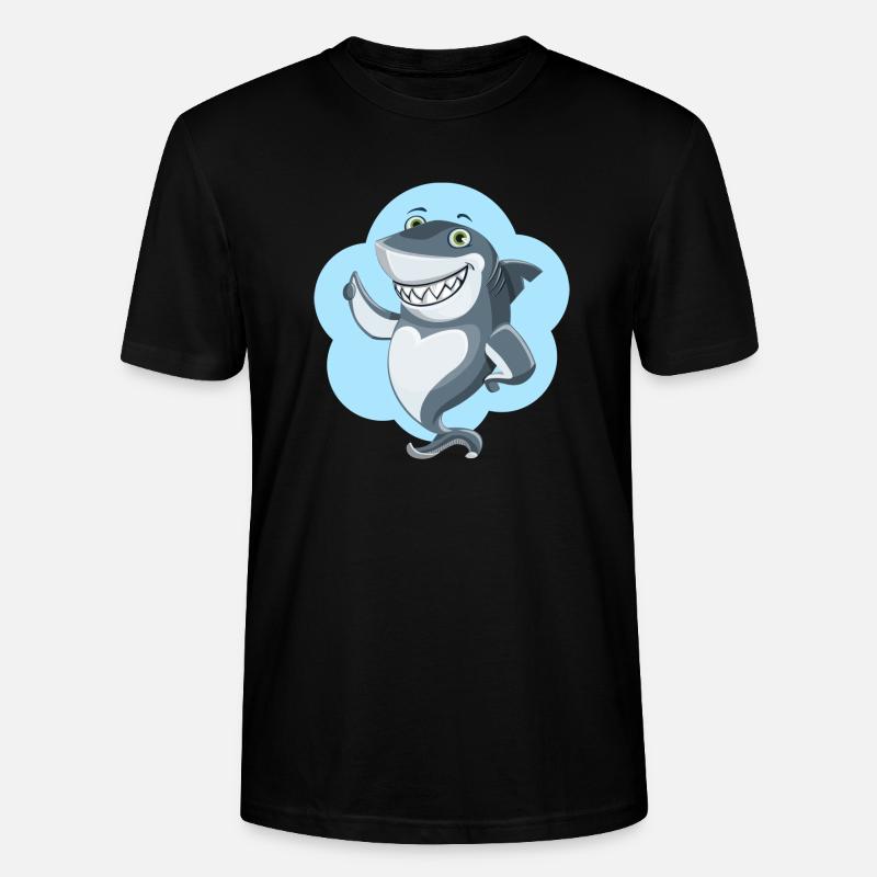 requin drôle - T-shirt bio CRAFTER Stanley Stella Unisexe - noir