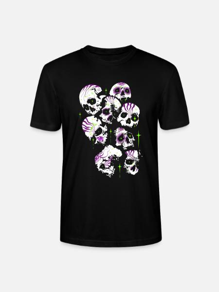 Skulls Skull Halloween Sugar Skulls - Stanley/Stella CRAFTER Unisex Organic T-Shirt - black