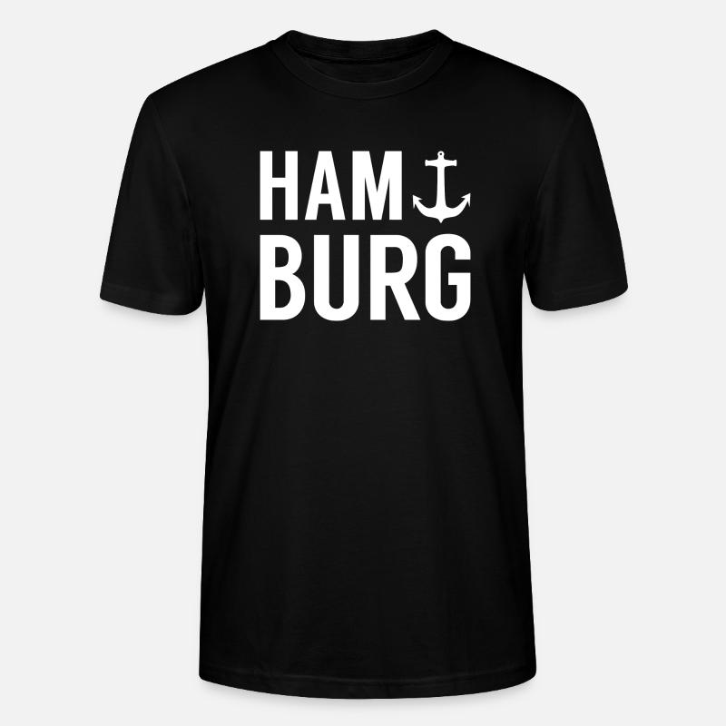 Hamburg Anker - Stanley/Stella Unisex Bio-T-Shirt CRAFTER - Schwarz