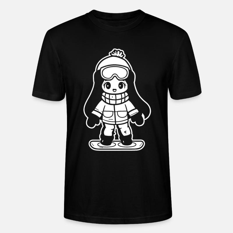 Snowboarder Mädchen - Stanley/Stella Unisex Bio-T-Shirt CRAFTER - Schwarz