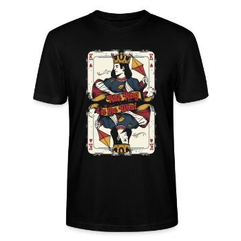 Kite Kite Flying Kite King In The Wind - Stanley/Stella CRAFTER Unisex Organic T-Shirt - black - Front - Alina (178cm) & Michal (187cm)
