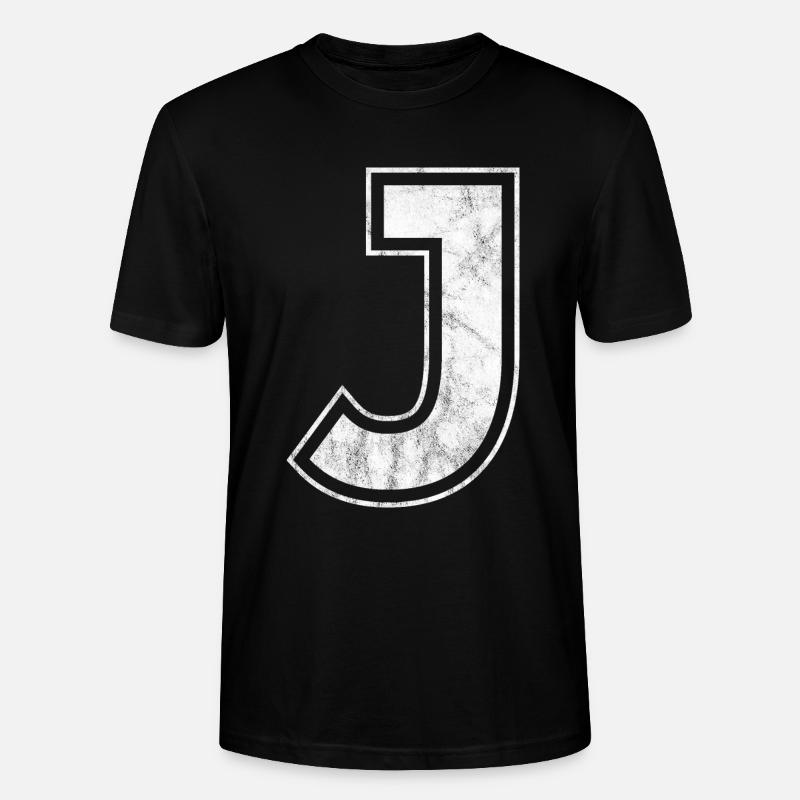 Buchstabe J - Stanley/Stella Unisex Bio-T-Shirt CRAFTER - Schwarz