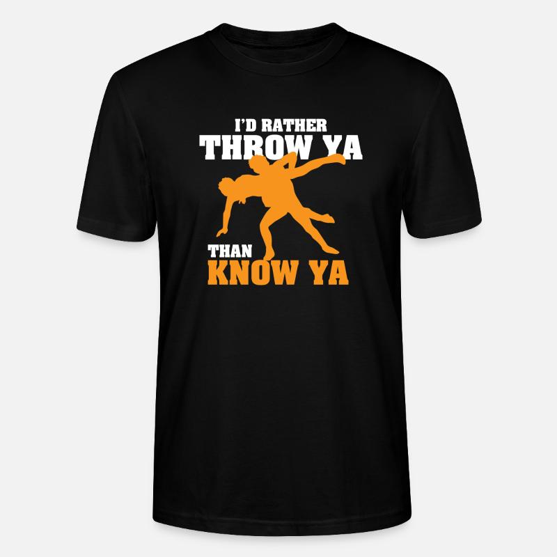 I'd Rather Throw Ya - Stanley/Stella Unisex Bio-T-Shirt CRAFTER - Schwarz