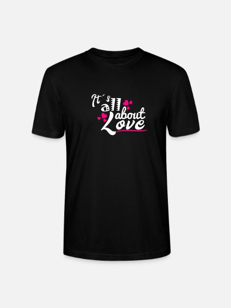 Idée Valentine Février Amour cadeau - T-shirt bio CRAFTER Stanley Stella Unisexe - noir