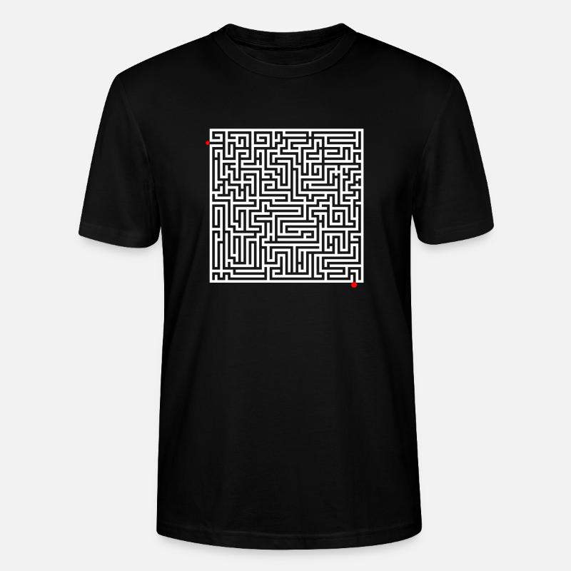 Labyrinth Rätsel - Stanley/Stella Unisex Bio-T-Shirt CRAFTER - Schwarz