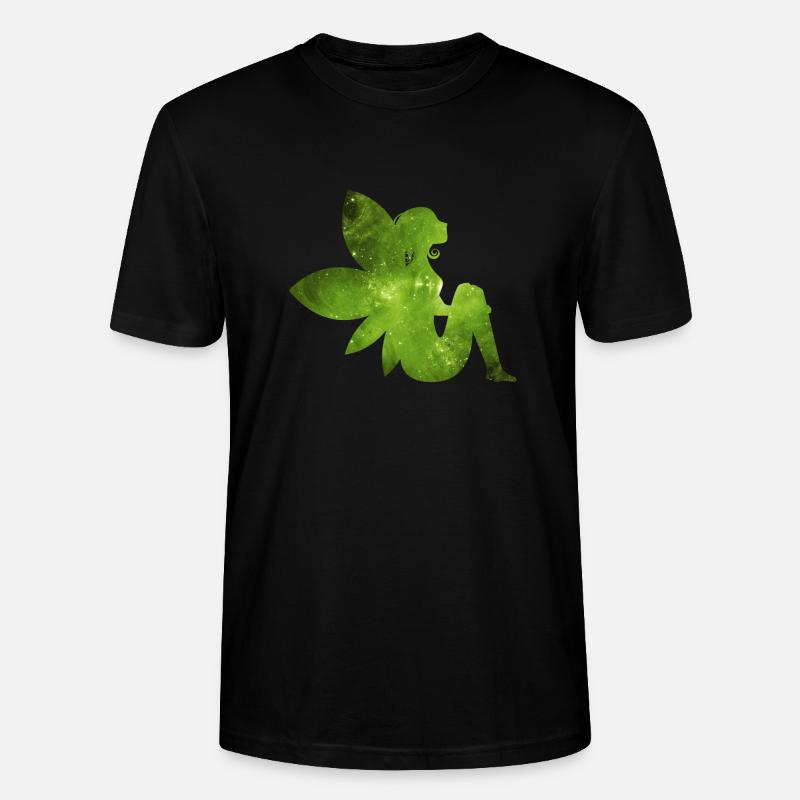 Grüne Fee Geschenk Idee Elfe - Stanley/Stella Unisex Bio-T-Shirt CRAFTER - Schwarz