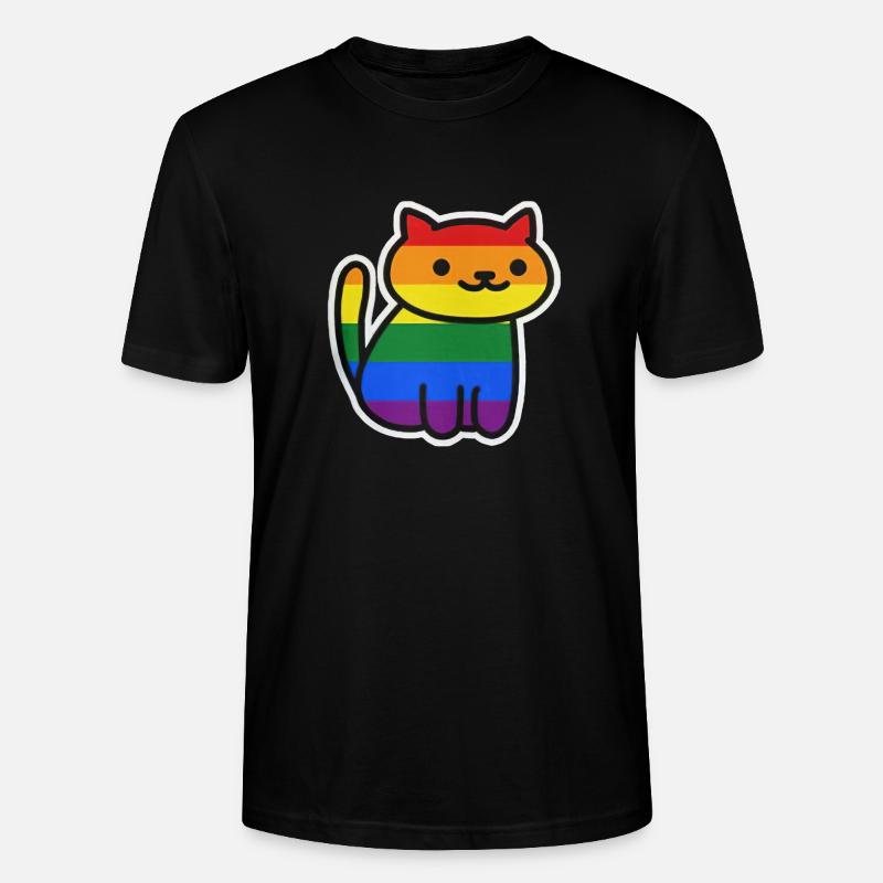 Cat Pride Gay - Stanley/Stella Unisex Bio-T-Shirt CRAFTER - Schwarz