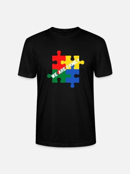 Vi er familie. Vi er en familie - Stanley Stella CRAFTER unisex økologisk-T-shirt - sort