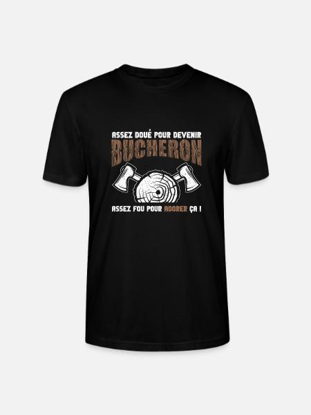 Fier d’être bûcheron - T-shirt bio CRAFTER Stanley Stella Unisexe - noir