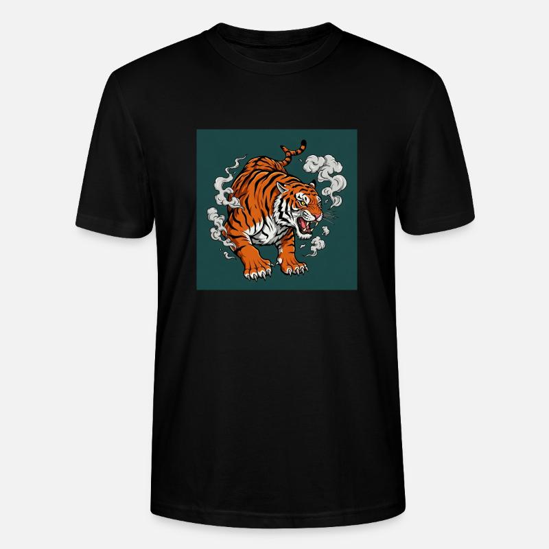 Gefährlicher Tiger - Comic Vibes - Stanley/Stella Unisex Bio-T-Shirt CRAFTER - Schwarz