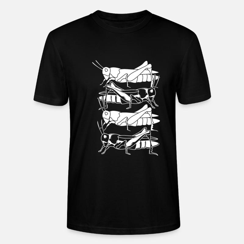 Grashüpfer Heuschrecke - Stanley/Stella Unisex Bio-T-Shirt CRAFTER - Schwarz