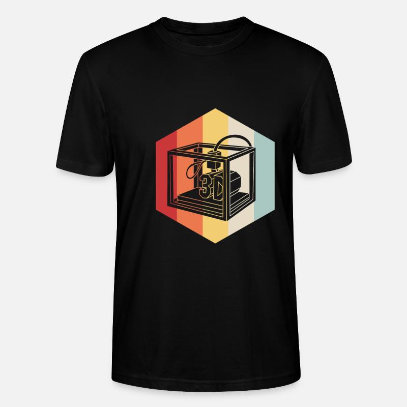 Impression 3D - T-shirt bio CRAFTER Stanley Stella Unisexe - noir