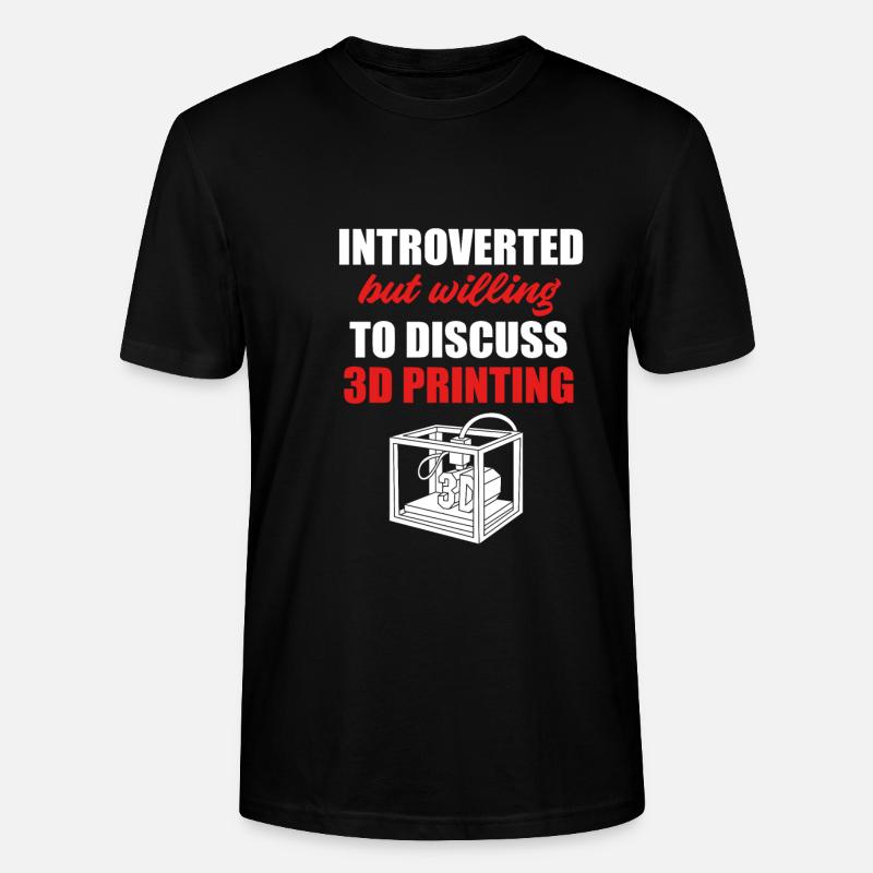 Impression 3D - T-shirt bio CRAFTER Stanley Stella Unisexe - noir