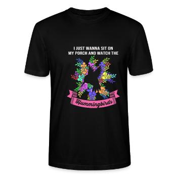 Colibri - T-shirt bio CRAFTER Stanley Stella Unisexe - noir - Devant - Alina (178cm) & Michal (187cm)