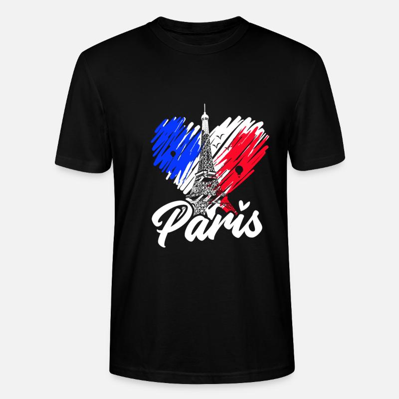 Frankreich - Stanley/Stella Unisex Bio-T-Shirt CRAFTER - Schwarz