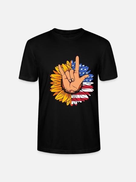 Sign language sign ASL deaf - Stanley/Stella CRAFTER Unisex Organic T-Shirt - black