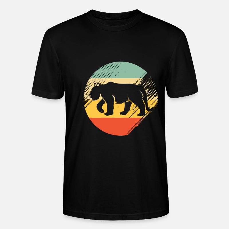 Weißer Tiger - Stanley/Stella Unisex Bio-T-Shirt CRAFTER - Schwarz