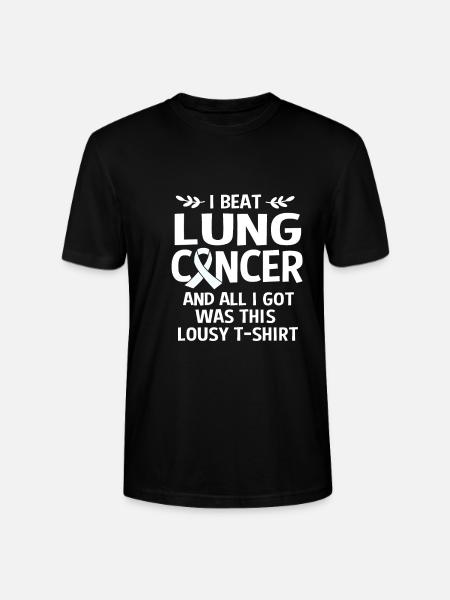 Lung Cancer Survivor Lung - Stanley/Stella CRAFTER Unisex Organic T-Shirt - black