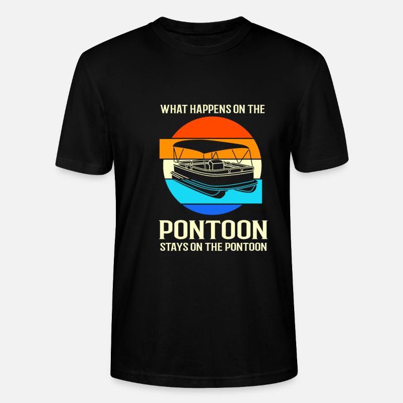 Pontonboot Boot Boote - Stanley/Stella Unisex Bio-T-Shirt CRAFTER - Schwarz