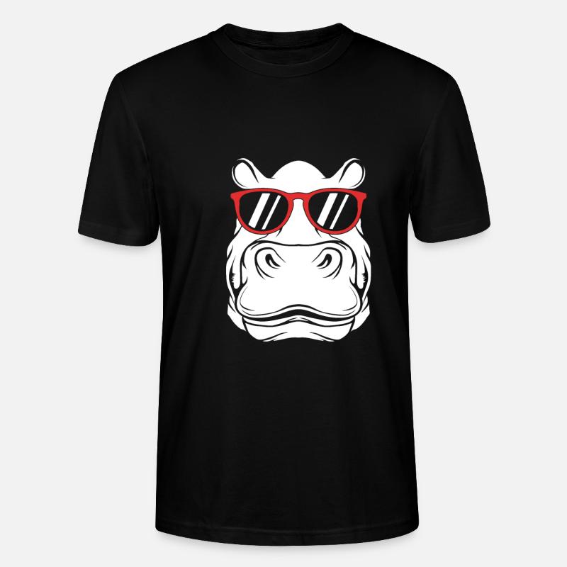 Nilpferd - Stanley/Stella Unisex Bio-T-Shirt CRAFTER - Schwarz