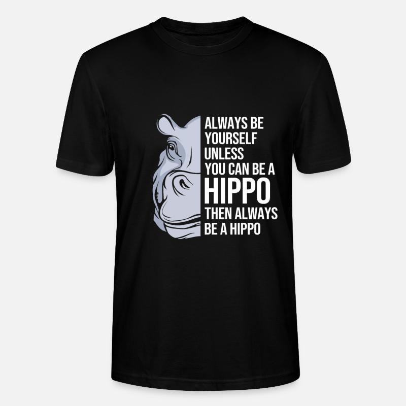 Nilpferd - Stanley/Stella Unisex Bio-T-Shirt CRAFTER - Schwarz