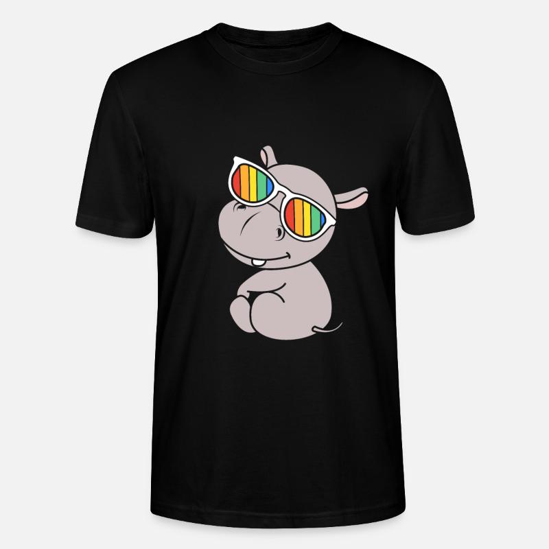 Nilpferd - Stanley/Stella Unisex Bio-T-Shirt CRAFTER - Schwarz