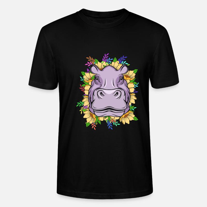 Nilpferd - Stanley/Stella Unisex Bio-T-Shirt CRAFTER - Schwarz