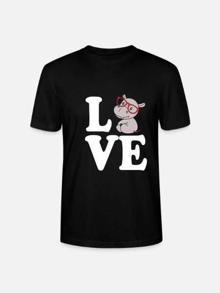 Nilpferd - Stanley/Stella Unisex Bio-T-Shirt CRAFTER - Schwarz