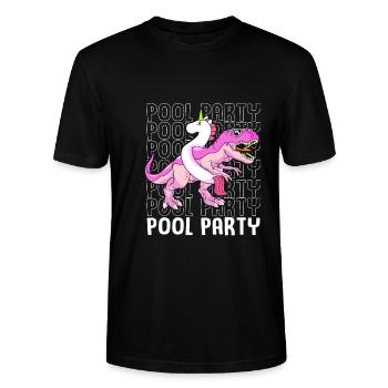 Pool Party - Stanley/Stella Unisex Bio-T-Shirt CRAFTER - Schwarz - Vorne - Alina (178cm) & Michal (187cm)