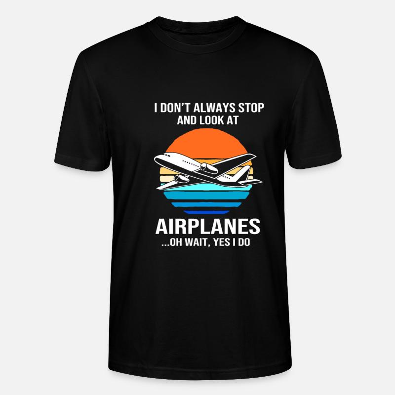 Pilot Flugzeug - Stanley/Stella Unisex Bio-T-Shirt CRAFTER - Schwarz