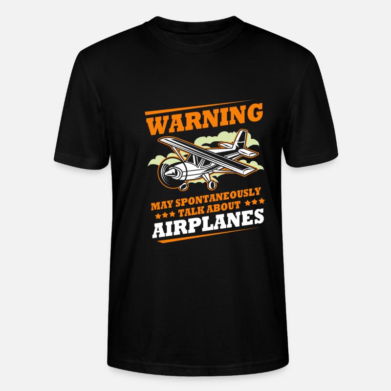 Pilot Flugzeug - Stanley/Stella Unisex Bio-T-Shirt CRAFTER - Schwarz