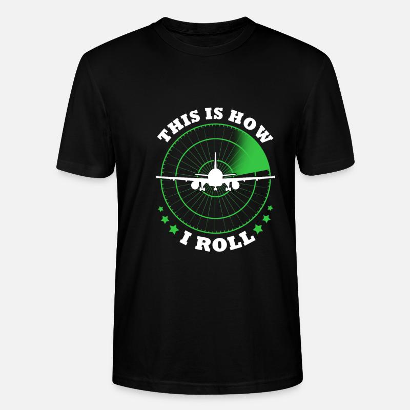 Pilot Flugzeug - Stanley/Stella Unisex Bio-T-Shirt CRAFTER - Schwarz