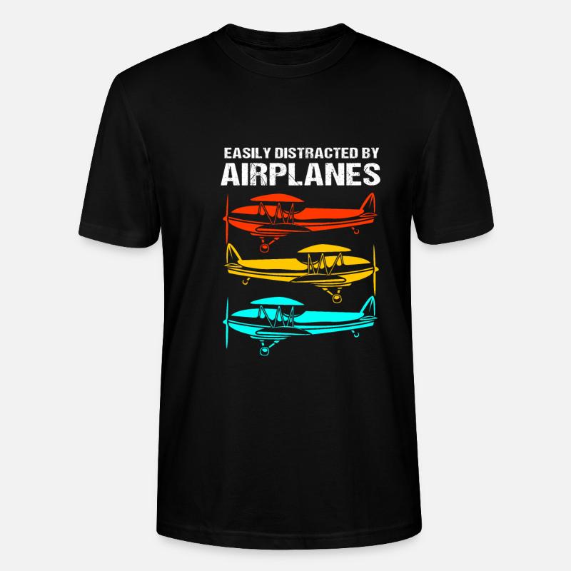 Pilot Flugzeug - Stanley/Stella Unisex Bio-T-Shirt CRAFTER - Schwarz