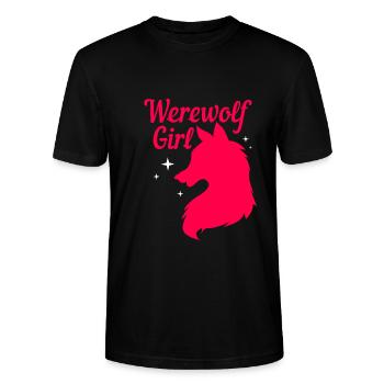 Werewolf - Stanley/Stella CRAFTER Unisex Organic T-Shirt - black - Front - Alina (178cm) & Michal (187cm)