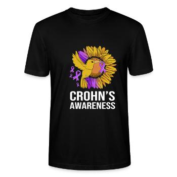 Maladie de Crohn - T-shirt bio CRAFTER Stanley Stella Unisexe - noir - Devant - Alina (178cm) & Michal (187cm)