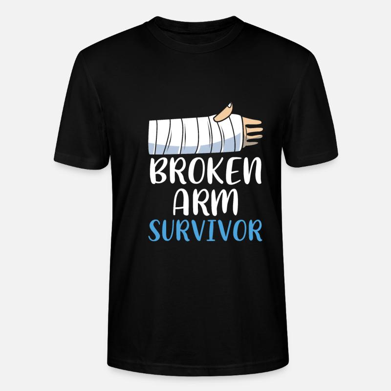 Gebrochener Arm Knochen Knochenbruch - Stanley/Stella Unisex Bio-T-Shirt CRAFTER - Schwarz