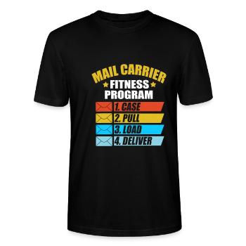 Postbote - Stanley/Stella Unisex Bio-T-Shirt CRAFTER - Schwarz - Vorne - Alina (178cm) & Michal (187cm)