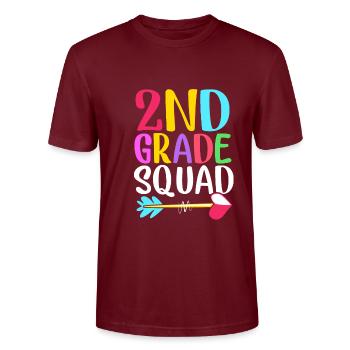 2e année - T-shirt bio CRAFTER Stanley Stella Unisexe - bordeaux - Devant - Alina (178cm) & Michal (187cm)