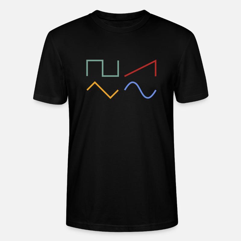 WAVEFORMS - Stanley/Stella Unisex Bio-T-Shirt CRAFTER - Schwarz