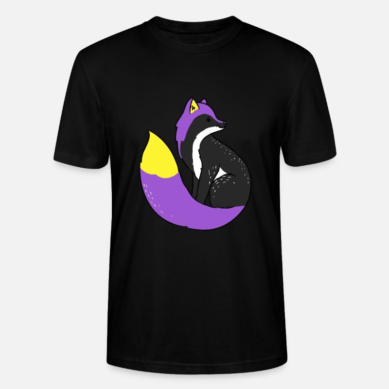 Nonbinary Fox Nonbinary Pride - Stanley/Stella CRAFTER Unisex Organic T-Shirt - black