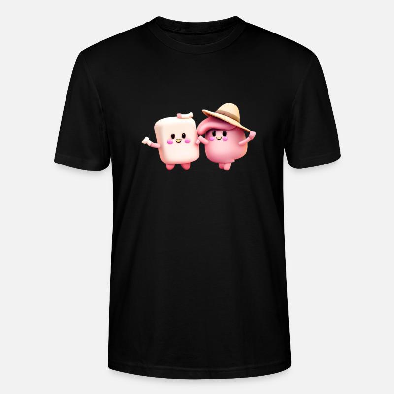 Marshmallow Pärchen - Stanley/Stella Unisex Bio-T-Shirt CRAFTER - Schwarz